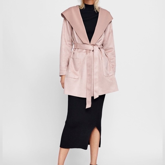 Zara Jackets & Blazers - ZARA Hooded Belted Jacket
